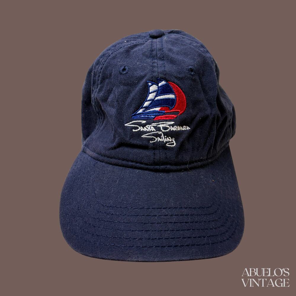 Otto Strapback Hat | Navy Santa Barbara Sailing | One Size | Vintage